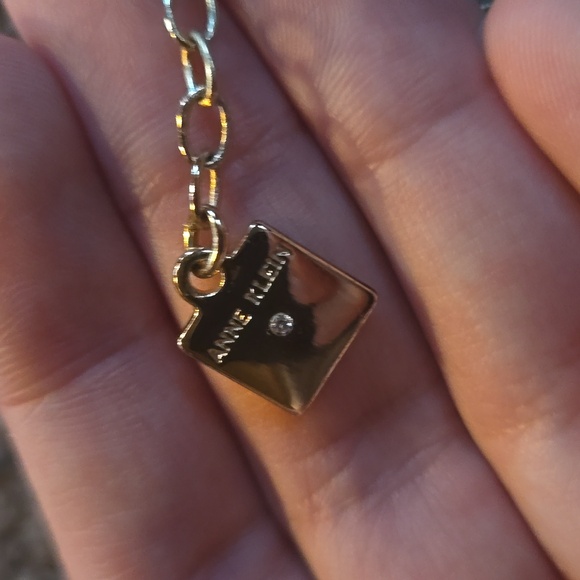 Ann Klein Statement Necklace Gold Color Blue Gem Costume Jewelry Mutli Strand - Picture 2 of 2